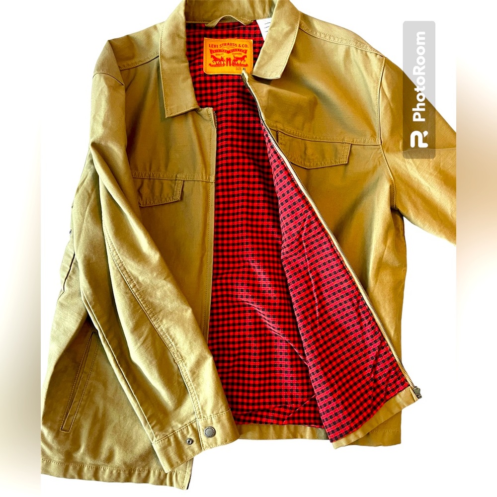 XL Levi’s Canvas Jacket, Check and satin Lining Levi Strauss